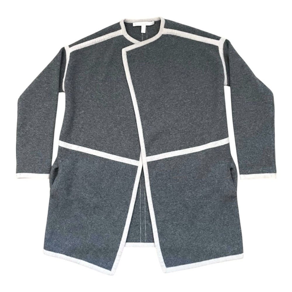 Nordstrom Collection 100% Cashmere Gray Open Cardigan Sweater